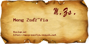 Meng Zsófia névjegykártya