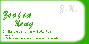 zsofia meng business card